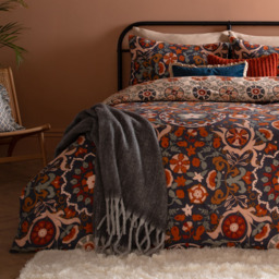 Furn King Size Kinfolk Printed Reversible Duvet Set - Blue - Wilko - thumbnail 5