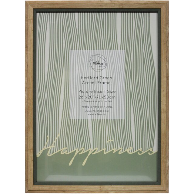 Hertford Green Accent Frame - Natural/70x50cm - Size: 28 x 20 Inch - The Port. Co Gallery - Wilko - image 1