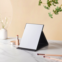 Living and Home Foldable Tabletop Vanity Mirror - Size: 1 x 15 x 20cm - Black - Wilko - thumbnail 3