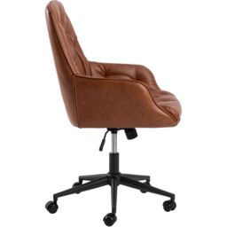 Florence Erik Brandy PU Gas Lift Desk Chair - Size: 106 x 60 x 67.5cm - Brown - Furniture To Go - Wilko - thumbnail 4