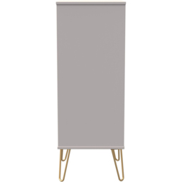 Crowndale Cube 5 Drawer Matt Kashmir Narrow Chest of Drawers Ready Assembled - Cream - Wilko - thumbnail 5