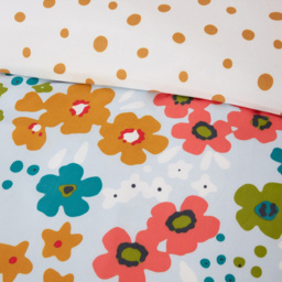 Rapport Home Single Betty Floral Polyester Reversible Duvet Cover Set - Blue - Wilko - thumbnail 4