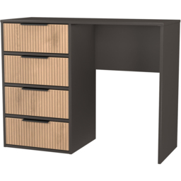 Crowndale Hong Kong 4 Drawer Slatt Effect and Graphite Vanity Dressing Table Ready Assembled - Slatt Effect & Graphite - Wilko - thumbnail 5