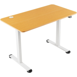 Costway Electric Height Adjustable Standing Desk with Button Controller Natural - Size: 116 x 35 x 21cm - Cream - Wilko - thumbnail 3