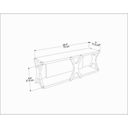 Decorotika Seza Single Shelf Oak and Black Practical Wall Mount Shelf - Size: 21.4 x 72 x 17.5cm - Multi - Wilko - thumbnail 7