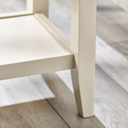 Furniturebox Isolde Wooden Cream and Oak Veneer Side Table - Size: 40 x 50 x 56cm - Brown - Wilko - thumbnail 3