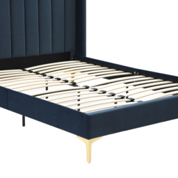 Hyacinth Super King Ink Velvet Bed Frame - Navy - Wilko - thumbnail 5
