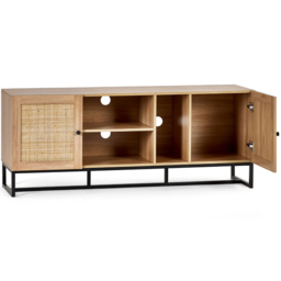Julian Bowen Padstow 2 Door 2 Shelf Oak TV Unit - Size: 40 x 150 x 60cm - Wood - Wilko - thumbnail 5