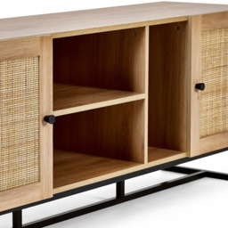 Julian Bowen Padstow 2 Door 2 Shelf Oak TV Unit - Size: 40 x 150 x 60cm - Wood - Wilko - thumbnail 6