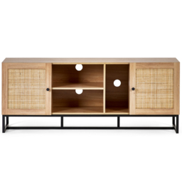 Julian Bowen Padstow 2 Door 2 Shelf Oak TV Unit - Size: 40 x 150 x 60cm - Wood - Wilko - thumbnail 4
