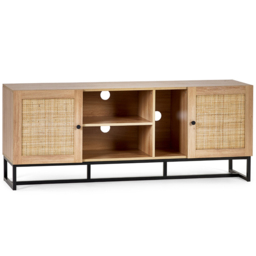 Julian Bowen Padstow 2 Door 2 Shelf Oak TV Unit - Size: 40 x 150 x 60cm - Wood - Wilko - thumbnail 3