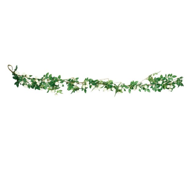 Ivory Victoria Rose Garland 188cm - Wilko