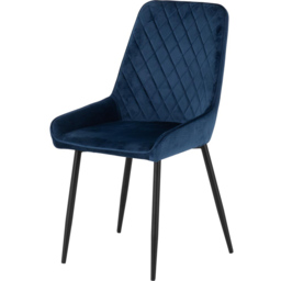 Seconique Athens Avery 4 Seater Dining Set Oak and Sapphire Blue - Brown - Wilko - thumbnail 5