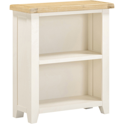 Seconique Windsor 2 Shelf Ivory and Oak Low Bookcase - Size: 91 x 80 x 32cm - Ivory/Oak - Wilko - thumbnail 3