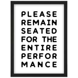 Artery8 Remain Seated Funny Toilet Sign Framed Wall Art Print 21 x 29.7cm - Size: 32.3 x 23.4 x 1.5cm - White - Wilko - thumbnail 1