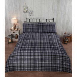 Rapport Home Single Grey Brushed Cotton New Angus Stag Duvet Set - Silver - Wilko - thumbnail 5