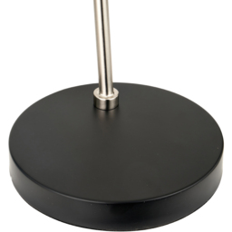 Pacific Lifestyle Benedict Black and Brushed Silver Metal Table Lamp - Wilko - thumbnail 4