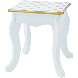 Teamson Kids Fashion White and Gold Polka Dot Prints Gisele Play Vanity Set - Size: 99.7 x 29.8 x 59.7cm - Wilko - thumbnail 7