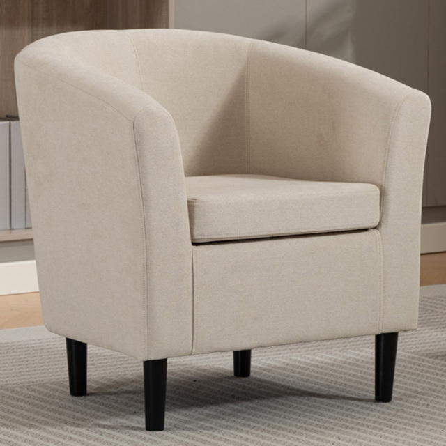 Artemis Home Beulah Beige Fabric Accent Chair - Size: Single - Wilko - image 1