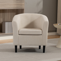 Artemis Home Beulah Beige Fabric Accent Chair - Size: Single - Wilko - thumbnail 4