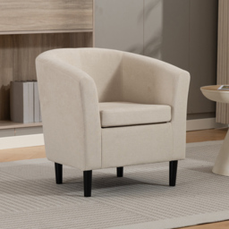 Artemis Home Beulah Beige Fabric Accent Chair - Size: Single - Wilko - thumbnail 5