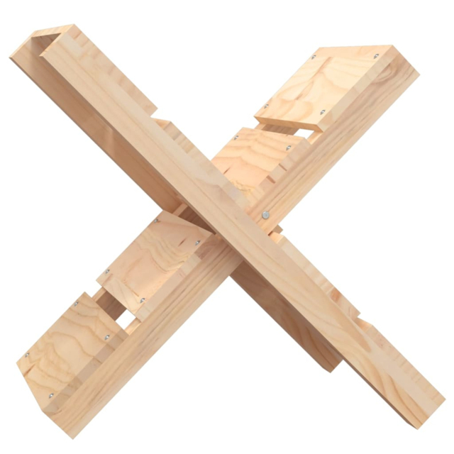 vidaXL Natural Pine Wood Firewood Log Holder 48 x 47 x 39.5cm - n/a - Wilko - image 1