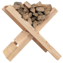 vidaXL Natural Pine Wood Firewood Log Holder 48 x 47 x 39.5cm - n/a - Wilko - thumbnail 4