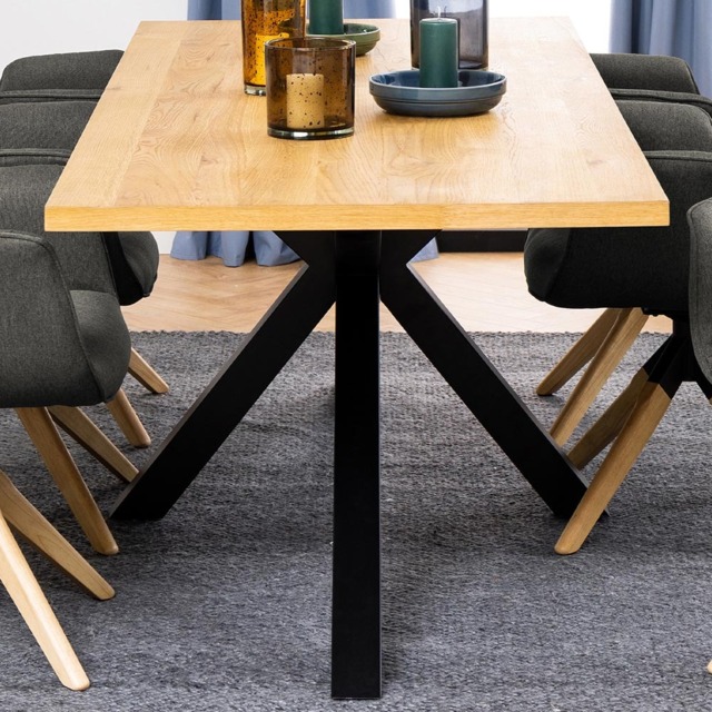 Florence Heaven 10 Seater Dining Table Oak - Brown - Furniture To Go - Wilko - image 1