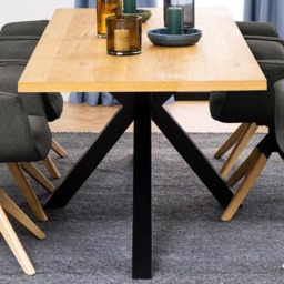 Florence Heaven 10 Seater Dining Table Oak - Brown - Furniture To Go - Wilko - thumbnail 1