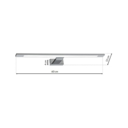 Milagro Shine Silver LED Wall Lamp 60cm 230V - Size: 11 x 60 x 4cm - Wilko - thumbnail 7