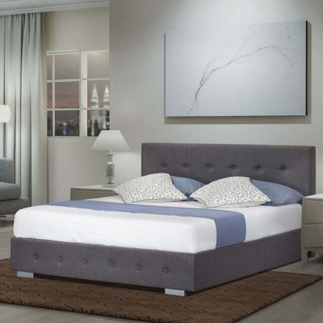 Home Treats Small Double Grey Ottoman Storage Bed with Mattress - Wilko - image 1