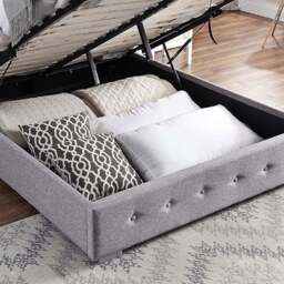 Home Treats Small Double Grey Ottoman Storage Bed with Mattress - Wilko - thumbnail 5