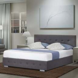 Home Treats Small Double Grey Ottoman Storage Bed with Mattress - Wilko