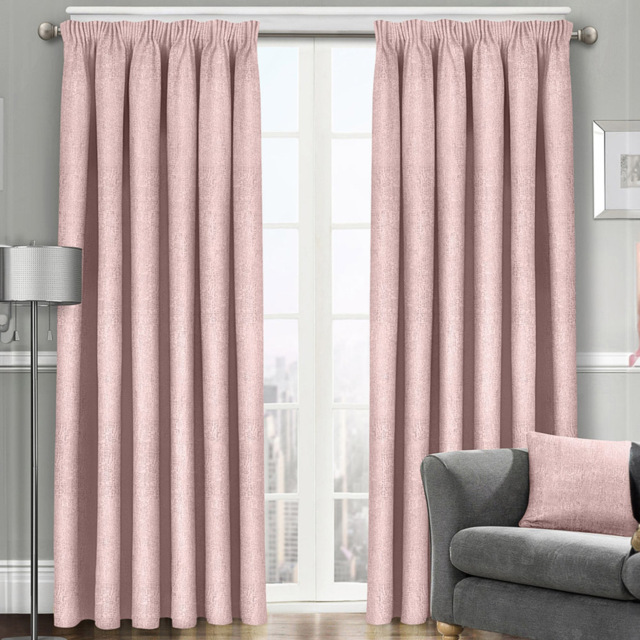 Velosso Westwood Blush Pink Curtains 117 x 189cm - Size: W 117 x D 189cm - Wilko - image 1