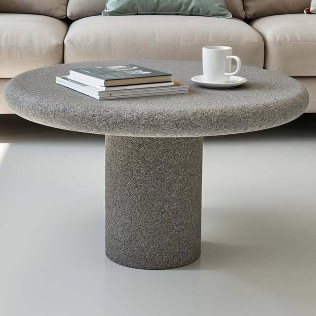 IH Design Udaipur Concrete Low Coffee Table - Size: 30 x 60 x 60cm - Grey - Wilko - image 1