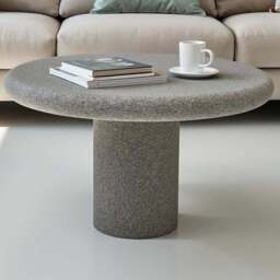IH Design Udaipur Concrete Low Coffee Table - Size: 30 x 60 x 60cm - Grey - Wilko - thumbnail 1