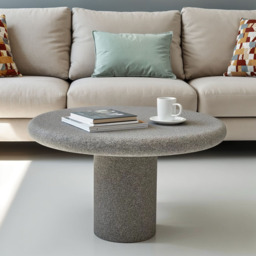 IH Design Udaipur Concrete Low Coffee Table - Size: 30 x 60 x 60cm - Grey - Wilko - thumbnail 6