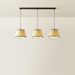 ValueLights Dutton Black Trim Scallop 3 Drop Black Diner Ceiling LED Pendant Light - Size: 123.5 x 98 x 25cm - Wilko - thumbnail 6