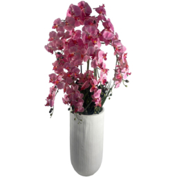 Leaf Pink Orchid Display Artificial Plant in Pot 5ft - Size: 150 x 75 x 75cm - Wilko - thumbnail 3