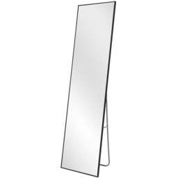 Living and Home Black Slim Full Length Wall Mounted Mirror 150cm - Size: 150 x 40 x 29cm - Cream - Wilko