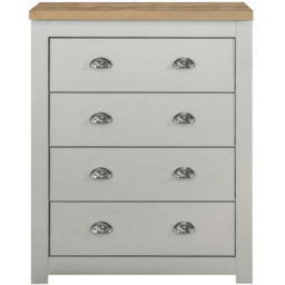 Highgate 4 Drawer Grey and Oak Chest of Drawers - Birlea - Wilko - thumbnail 3