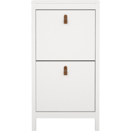 Florence Barcelona 2 Flip Down Doors White Shoe Cabinet - Size: 24 x 53 x 102cm - Wilko - thumbnail 4