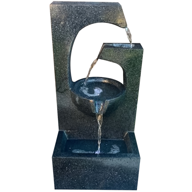 Tranquillity Compact Ebony Stone Effect Water Feature - Size: 60 x 29 x 28cm - Grey - Wilko - image 1