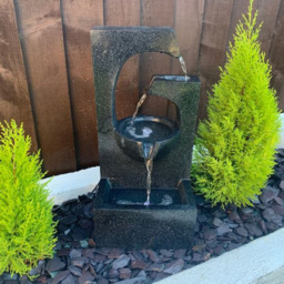 Tranquillity Compact Ebony Stone Effect Water Feature - Size: 60 x 29 x 28cm - Grey - Wilko - thumbnail 3