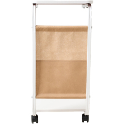 Living and Home White C-Shape Side Table with Lockable Castors - Size: 61 x 40 x 30cm - Wilko - thumbnail 5