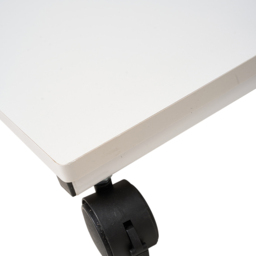Living and Home White C-Shape Side Table with Lockable Castors - Size: 61 x 40 x 30cm - Wilko - thumbnail 6