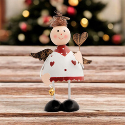 St Helens White Coat Metal and Wood Angel - Size: 145 x 95 x 95cm - Wilko - thumbnail 3