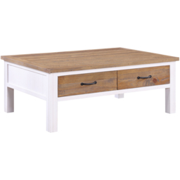Baumhaus 4 Drawer Splash of White Wooden Coffee Table - Wilko - thumbnail 3