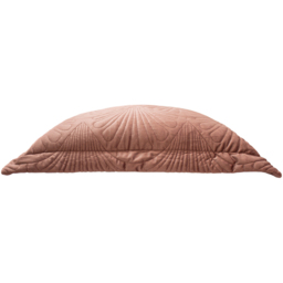 Paoletti Palmeria Blush Quilted Velvet Cushion - Size: 60 x 60 cm - Pink - Wilko - thumbnail 4