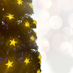 Noel Square Pre Lit LED Artificial Xmas Tree 1.9ft - Size: 2ft - Green - Wilko - thumbnail 4